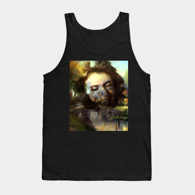 Countryside- Nostalgic and romantic Tank Top by All my art